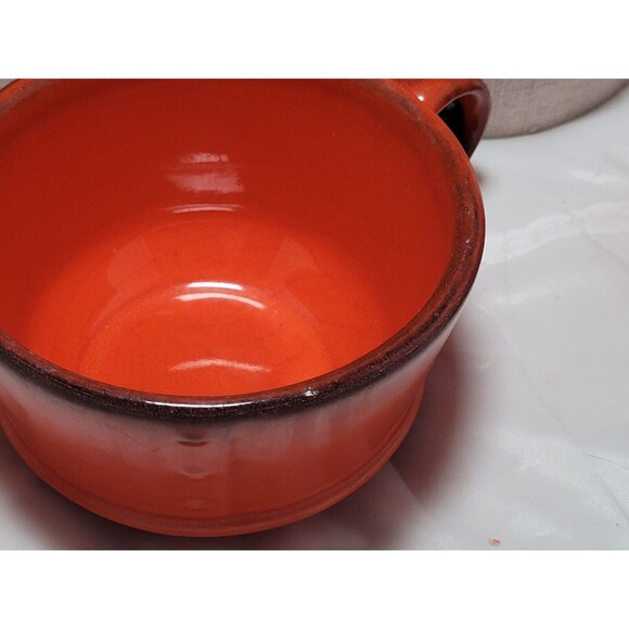 Metlox Poppytrail Red Burnt Orange Cup mugs sugar Creamer vintage Rivet - Picture 6 of 7